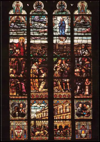 Linz Maria-Empfängnis-Dom Linzer Fenster im linken Seitenschiff 1990