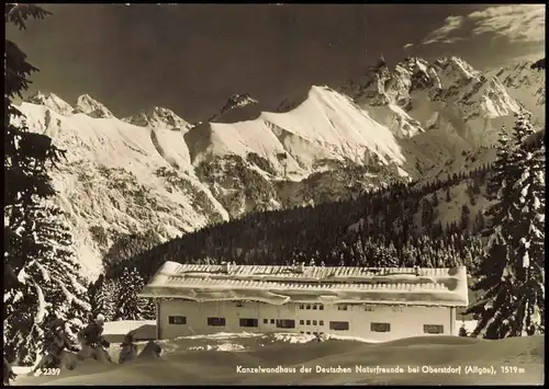Ansichtskarte Oberstdorf (Allgäu) Kanzelwandhaus im Winter 1961