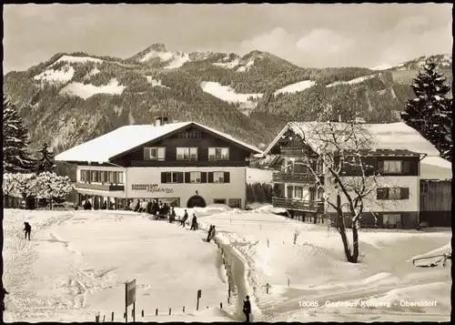 Ansichtskarte Oberstdorf (Allgäu) Gasthaus Kühberg im Winter 1962