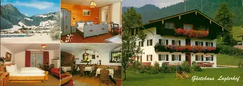 Ansichtskarte Oberwössen (Chiemgau) Gästehaus Laglerhof Klappkarte 1973