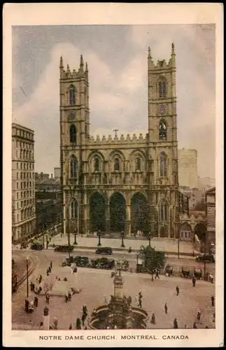 Postcard Montreal NOTRE DAME CHURCH MONTREAL CANADA 1930