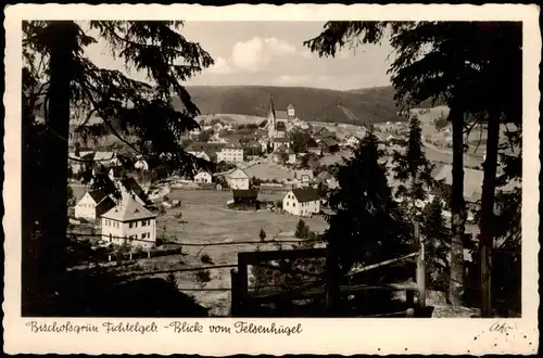 Ansichtskarte Bischofsgrün Panorama-Ansicht Blick vom Felsenhügel 1955