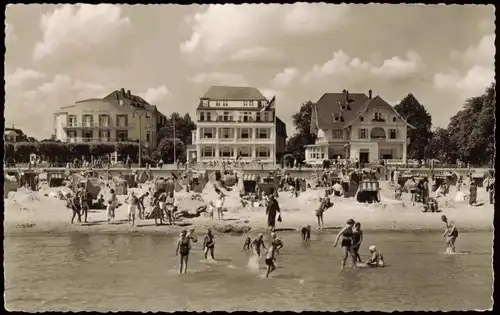 Travemünde-Lübeck Strand, Strandhaus Becker und Fürstenhof 1958