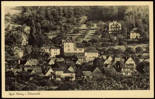 Ansichtskarte Bad König Panorama-Ansicht; Ort im Odenwald 1951