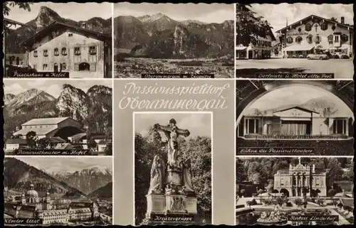 Ansichtskarte Oberammergau Passionsspiele (Mehrbildkarte) 1960