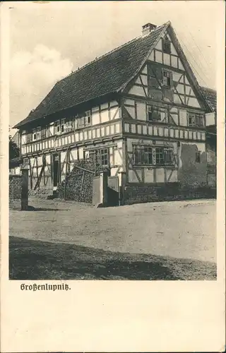 Ansichtskarte Großenlupnitz-Hörselberg Fachwerkhaus 1920