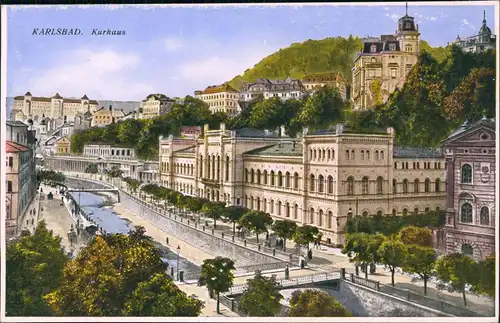 Postcard Karlsbad Karlovy Vary Kurhaus 1928