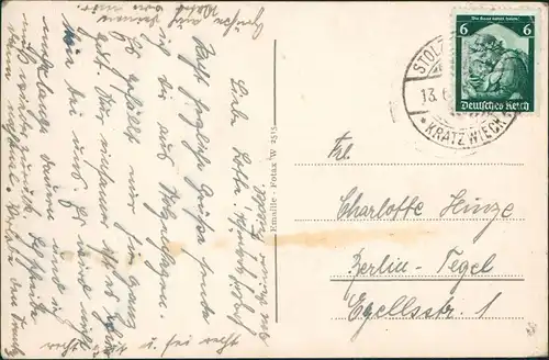Postcard Stettin Szczecin Hansabrücke, Straße 1934