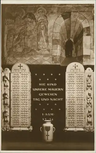 Ansichtskarte Meißen Kriegergedächtniskirche - Innen Tafeln 1928