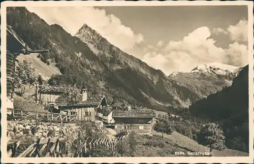 Ansichtskarte Gerstruben-Oberstdorf (Allgäu) Hütten, Rauheck 1937