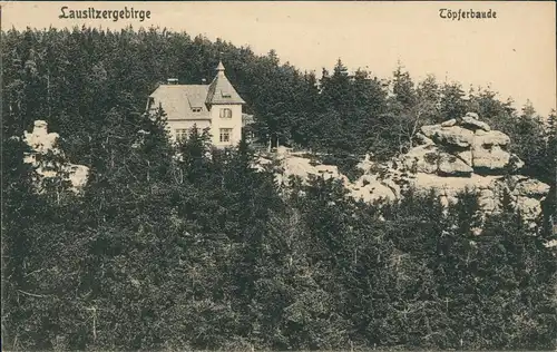 Ansichtskarte Oybin Töpferbaude Lausitzergebirge 1914
