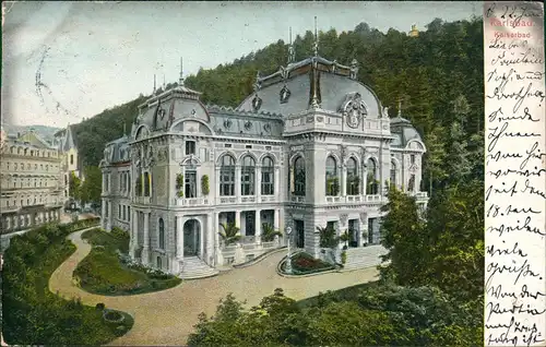 Postcard Karlsbad Karlovy Vary Kaiserbad 1908