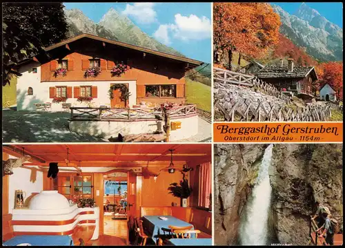 Oberstdorf (Allgäu) Berg-Gasthof Gerstruben Mehrbildkarte 4 Fotos 1979