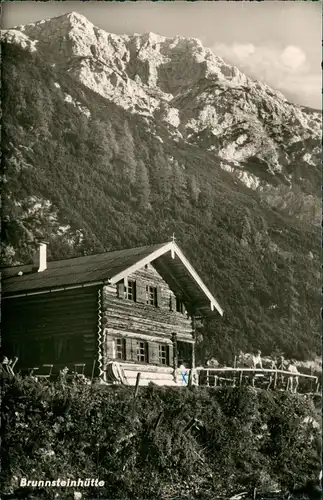 Ansichtskarte Mittenwald Brunnsteinhütte 1560 m 1962