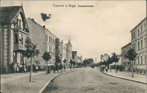 Postcard Treptow an der Rega Trzebiatów Kaiserstrasse 1914