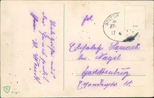 Postcard Treptow an der Rega Trzebiatów Kaiserstrasse 1914