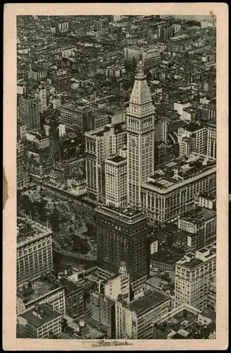 Postcard Manhattan-New York City Luftbild Areal View 1940
