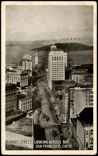Postcard Philadelphia Market Street USA 1927