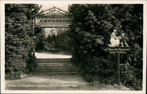 Schreiberhau Szklarska Poręba Kinder-Erholungsheim Lenzheim Wegweiser 1931