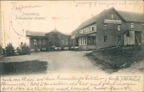 Brotterode Großer Inselberg (Thüringer Wald) Preussischer Gasthof. 1905