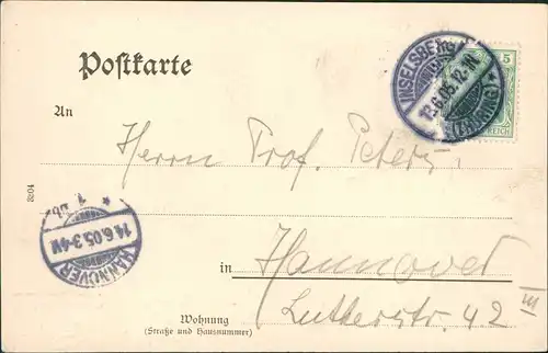 Brotterode Großer Inselberg (Thüringer Wald) Preussischer Gasthof. 1905