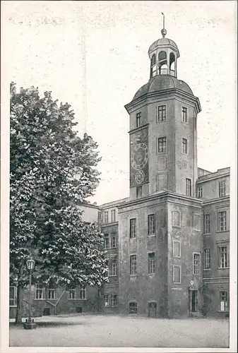 Postcard Stettin Szczecin Schloß mit Uhrturm 1932