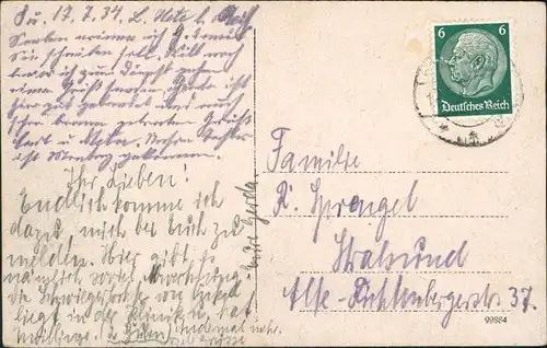 Postcard Stettin Szczecin Rathausplatz mit Hotel 3 Kronen 1933