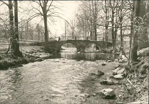 Ansichtskarte Bobritzsch Alte Kirchmühlenbrücke in Niederbobritzsch 1983