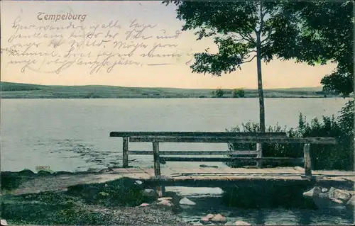 Postcard Tempelburg (Pommern) Czaplinek Brücke am See, Pommern 1908