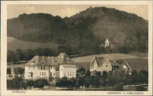 Postcard Striegau Strzegom Georgen- u. Kreuzberg 1928
