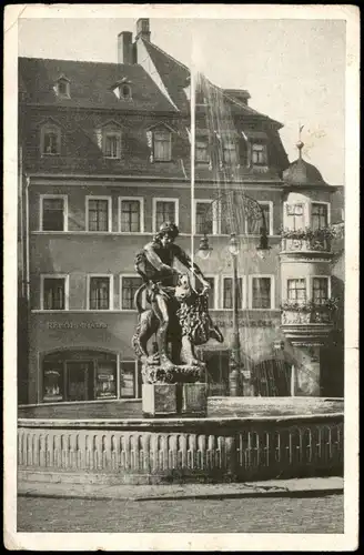 Ansichtskarte Gera Simsonbrunnen, Reformhaus 1946