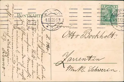Postcard Stettin Szczecin Straßenpartie 1913