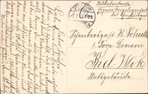 Treptow an der Rega Trzebiatów  Unteroffizierschule Pommern 1918  gel. Feldpost