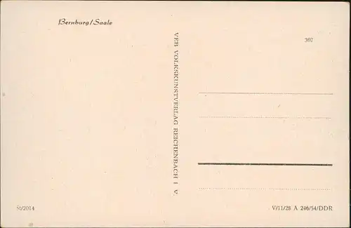 Ansichtskarte Bernburg (Saale) Straßenpartie 1954