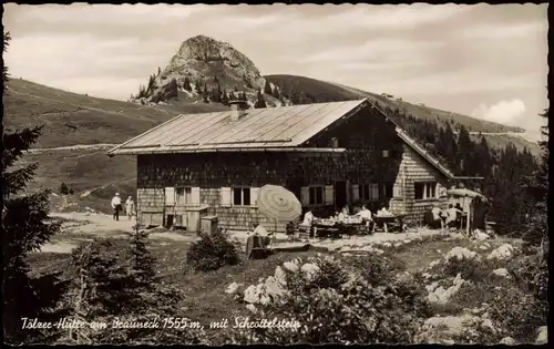 Lenggries Tölzer-Hütte am Brauneck 1555 m, mit Schröttelstein 1961
