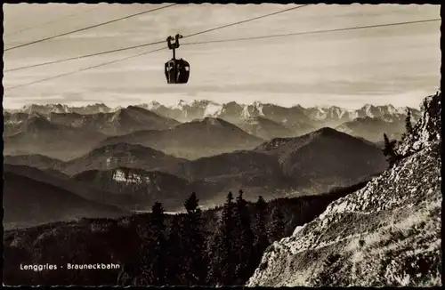 Ansichtskarte Lenggries Brauneckbahn, Fotokarte 1961