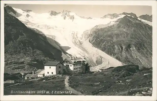 Ginzling-Mayrhofen Berliner Hütte Zillertal - Gletscher, Fotokarte 1930