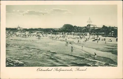 Postcard Stolpmünde Ustka Strand mit Anlagen 1932