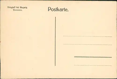 Postcard Trieglaff Trzygłów Schloß b Gryfice Greifenberg Pommern) 1928