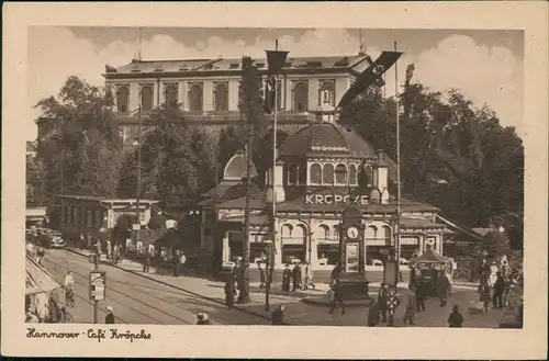 Ansichtskarte Hannover Cafe Kröpcke - Uhr 1939