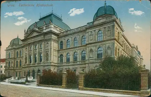 Ansichtskarte Graz Technische Hochschule. 1914