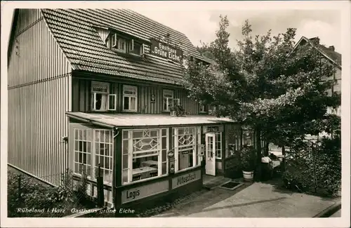 Ansichtskarte Rübeland Harz Gasthaus grüne Eiche 1942