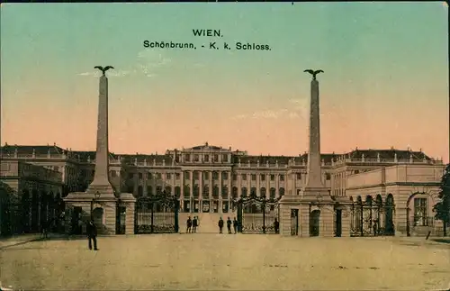 Ansichtskarte Hietzing-Wien Schloss Schönbrunn - Stimmungsbild 1912
