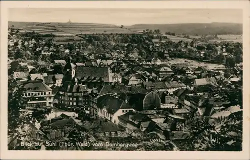 Ansichtskarte Suhl Stadt vom Dombergweg 1951