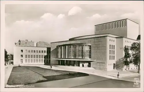 Ansichtskarte Berlin Partie am Schillertheater 1954