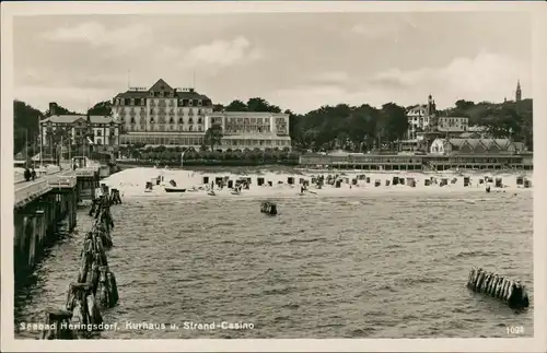 Ansichtskarte Heringsdorf Usedom Kurhaus u. Strand-Casino 1930