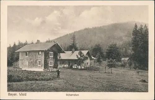 Ansichtskarte Unterried (Drachselsried) Forsthaus Scharreben 1915