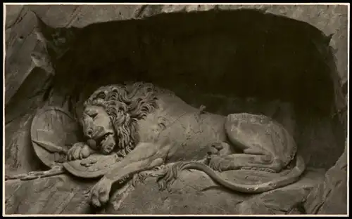 Foto Luzern Lucerna Löwendenkmal 1936 Privatfoto Foto