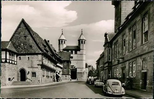 Ansichtskarte Bad Gandersheim Markplatz, VW Käfer 1963