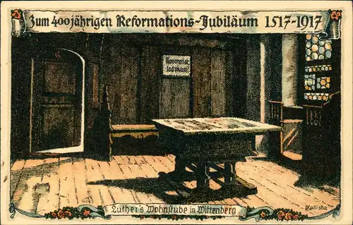 Lutherstadt Wittenberg 400 Jahre Reformation, Luther Wohnstube 1917